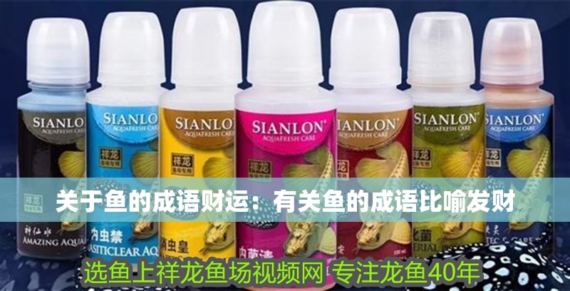 關于魚的成語財運：有關魚的成語比喻發財