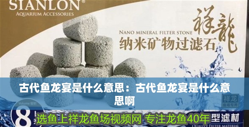古代魚龍宴是什么意思：古代魚龍宴是什么意思啊
