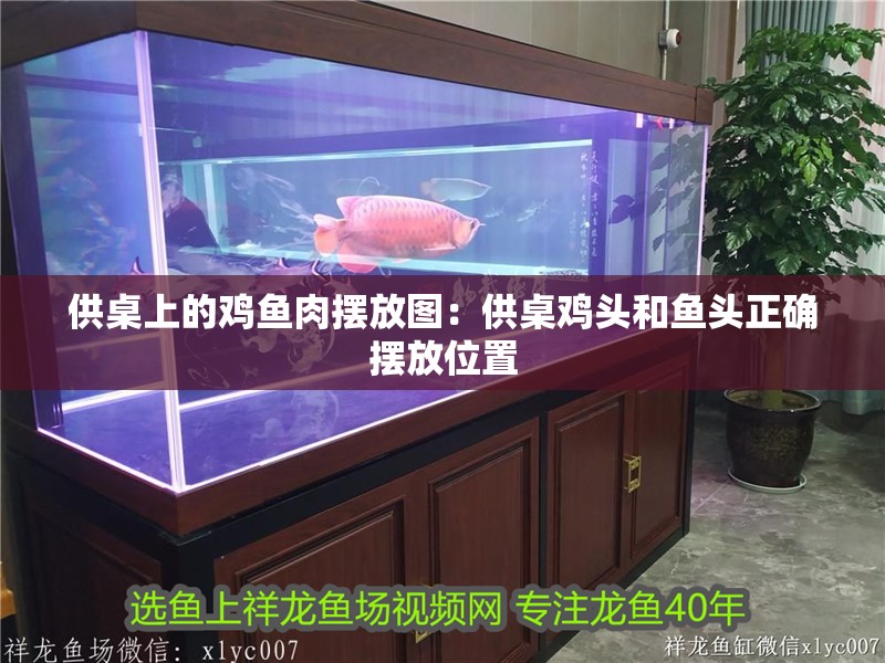 供桌上的雞魚(yú)肉擺放圖：供桌雞頭和魚(yú)頭正確擺放位置
