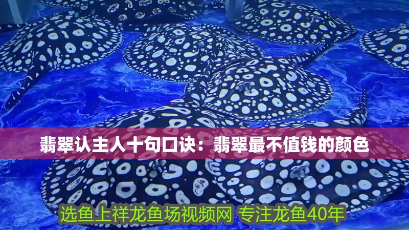 翡翠認主人十句口訣：翡翠最不值錢的顏色