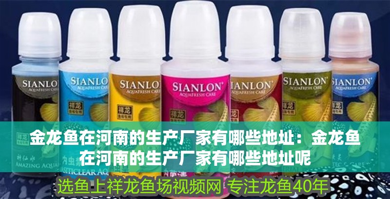 金龍魚在河南的生產(chǎn)廠家有哪些地址：金龍魚在河南的生產(chǎn)廠家有哪些地址呢