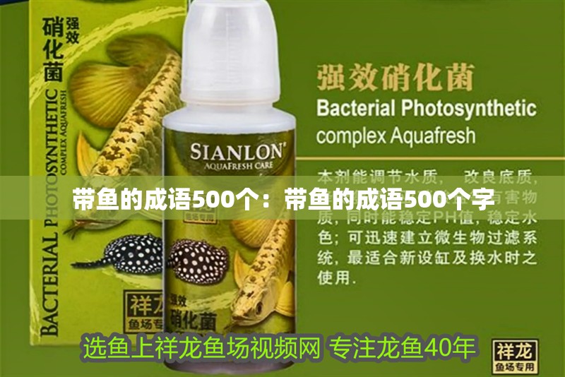帶魚的成語500個：帶魚的成語500個字