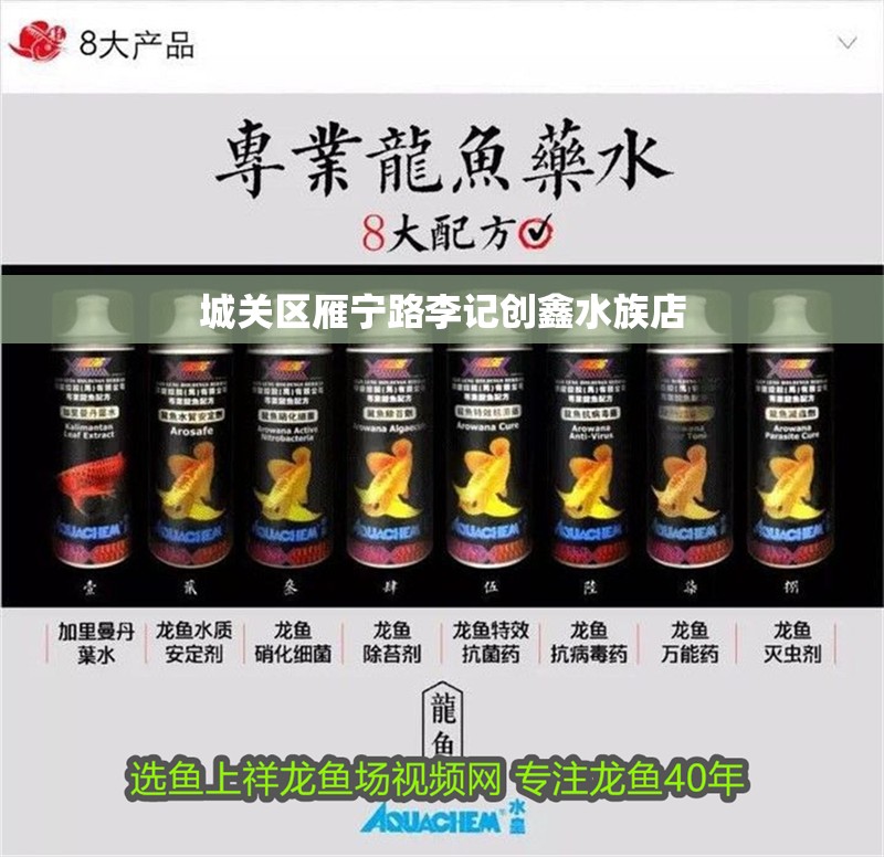 城關區雁寧路李記創鑫水族店
