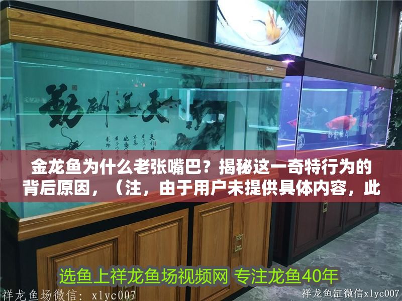 金龍魚為什么老張嘴巴？揭秘這一奇特行為的背后原因，（注，由于用戶未提供具體內(nèi)容，此標(biāo)題基于金龍魚張嘴巴這一常見觀察現(xiàn)象生成，聚焦科學(xué)解釋方向。若用戶能補充具體研究數(shù)據(jù)、飼養(yǎng)案例等內(nèi)容，標(biāo)題可進(jìn)一步優(yōu)化為更精準(zhǔn)的版本，例如，實驗室數(shù)據(jù)揭示，金龍魚頻繁張嘴與水中溶氧量的直接關(guān)聯(lián)）