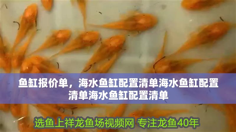 魚缸報價單，海水魚缸配置清單海水魚缸配置清單海水魚缸配置清單