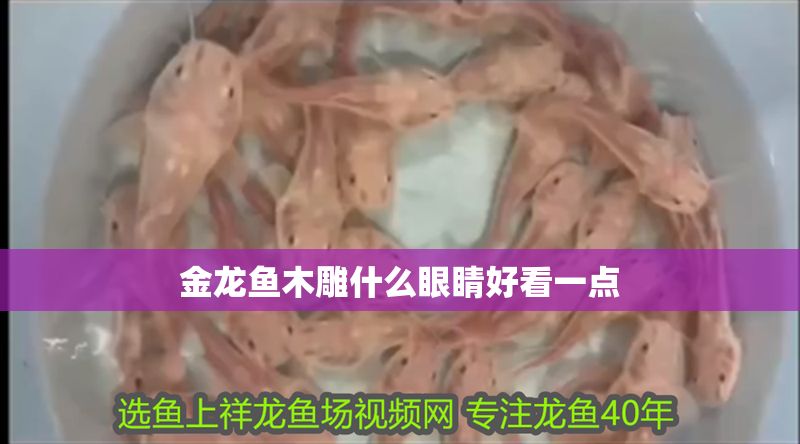 金龍魚木雕什么眼睛好看一點