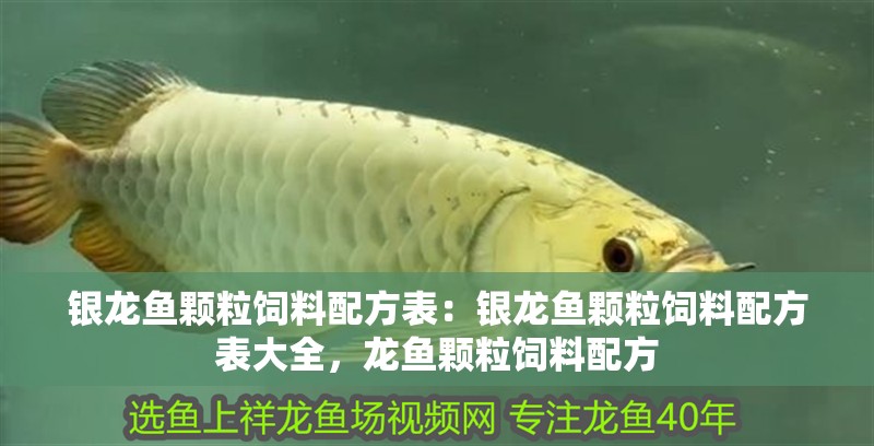 銀龍魚(yú)顆粒飼料配方表：銀龍魚(yú)顆粒飼料配方表大全，龍魚(yú)顆粒飼料配方