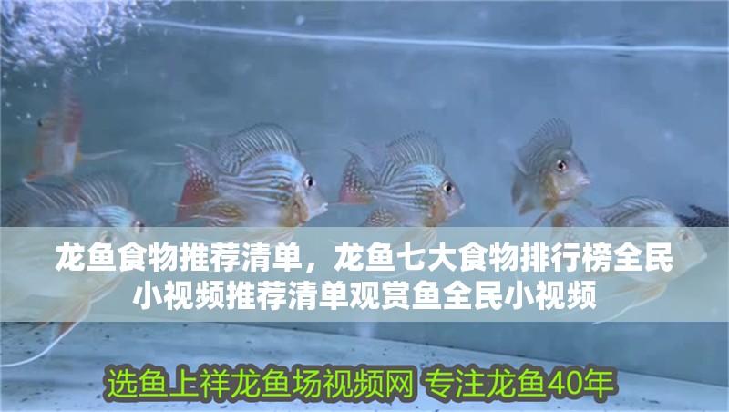 龍魚食物推薦清單，龍魚七大食物排行榜全民小視頻推薦清單觀賞魚全民小視頻