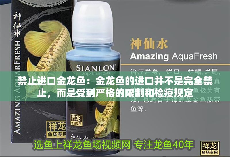 禁止進口金龍魚：金龍魚的進口并不是完全禁止，而是受到嚴格的限制和檢疫規定