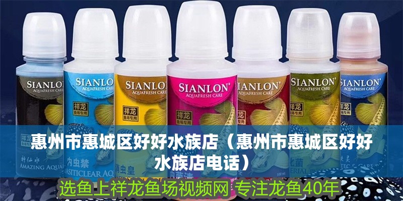 惠州市惠城區(qū)好好水族店（惠州市惠城區(qū)好好水族店電話）