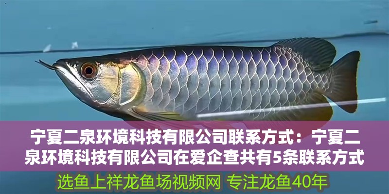 寧夏二泉環境科技有限公司聯系方式：寧夏二泉環境科技有限公司在愛企查共有5條聯系方式