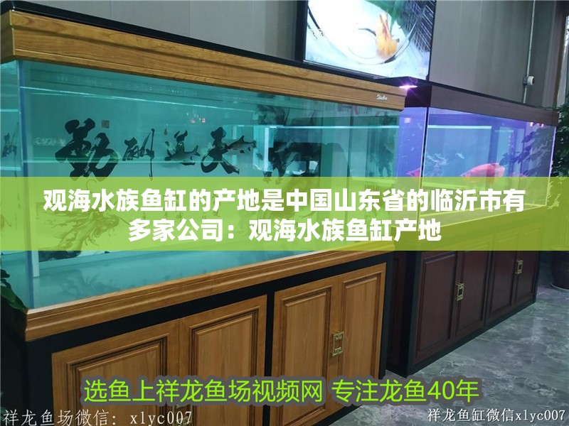 觀海水族魚(yú)缸的產(chǎn)地是中國(guó)山東省的臨沂市有多家公司：觀海水族魚(yú)缸產(chǎn)地