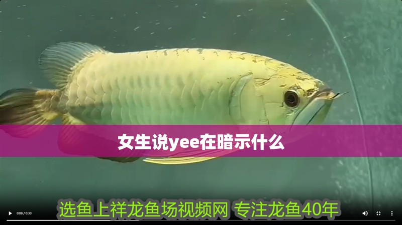 女生說yee在暗示什么