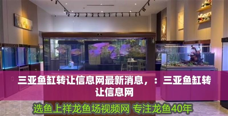 三亞魚缸轉讓信息網最新消息，：三亞魚缸轉讓信息網