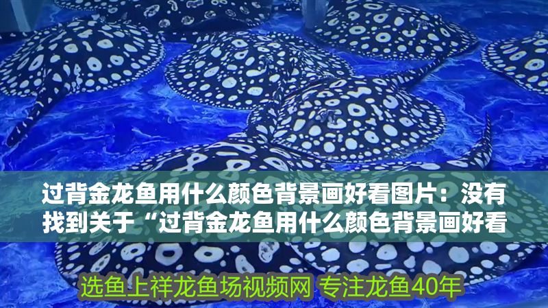 過背金龍魚用什么顏色背景畫好看圖片：沒有找到關于“過背金龍魚用什么顏色背景畫好看圖片詳情”的信息 過背金龍魚用什么顏色背景畫好看圖片：沒有找到關于“過背金龍魚用什么顏色背景畫好看圖片詳情”的信息 金龍魚百科 第1張