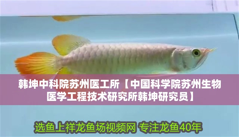 韓坤中科院蘇州醫工所【中國科學院蘇州生物醫學工程技術研究所韓坤研究員】