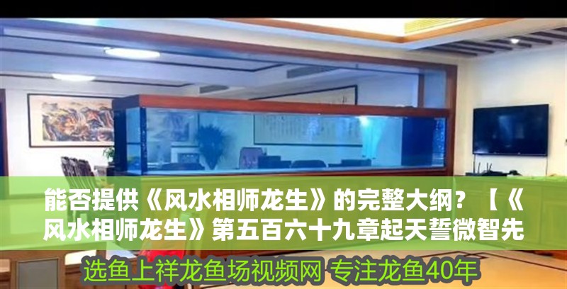 能否提供《風水相師龍生》的完整大綱？【《風水相師龍生》第五百六十九章起天誓微智先峰編輯】