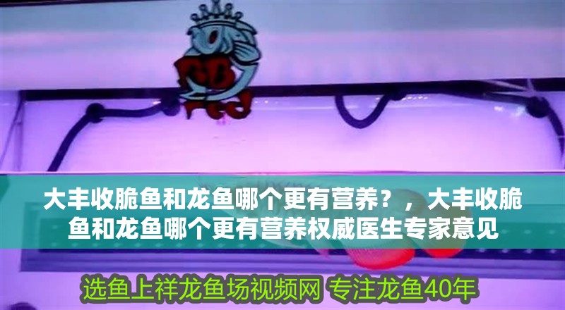 大豐收脆魚和龍魚哪個更有營養？，大豐收脆魚和龍魚哪個更有營養權威醫生專家意見 大豐收脆魚和龍魚哪個更有營養？，大豐收脆魚和龍魚哪個更有營養權威醫生專家意見 龍魚論壇