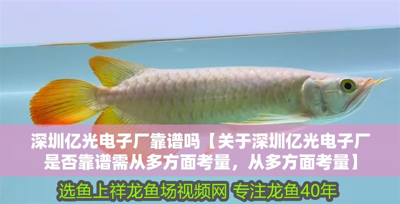 深圳億光電子廠靠譜嗎【關于深圳億光電子廠是否靠譜需從多方面考量，從多方面考量】