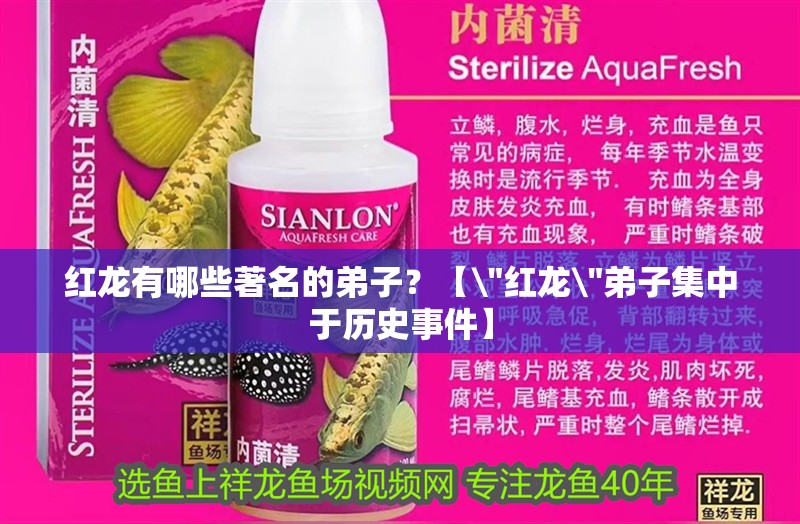 紅龍有哪些著名的弟子？【\