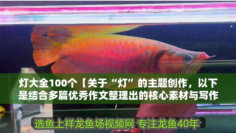 燈大全100個【關于“燈”的主題創作，以下是結合多篇優秀作文整理出的核心素材與寫作方向】