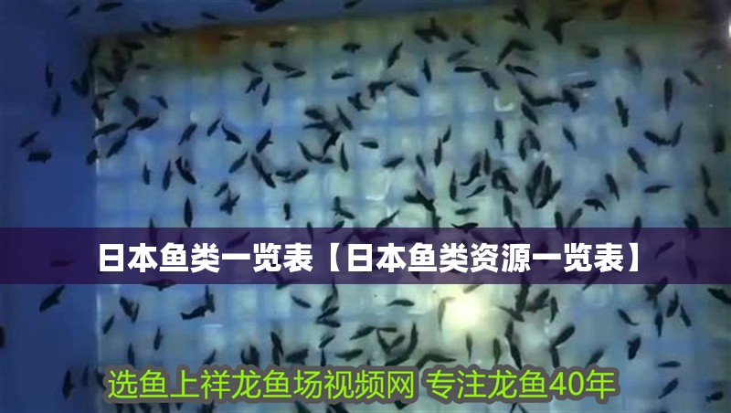 日本魚類一覽表【日本魚類資源一覽表】