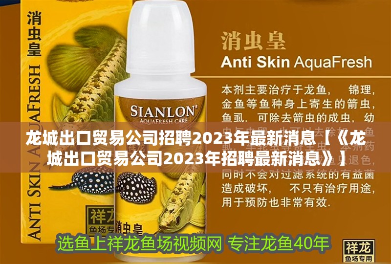 龍城出口貿易公司招聘2023年最新消息【《龍城出口貿易公司2023年招聘最新消息》】