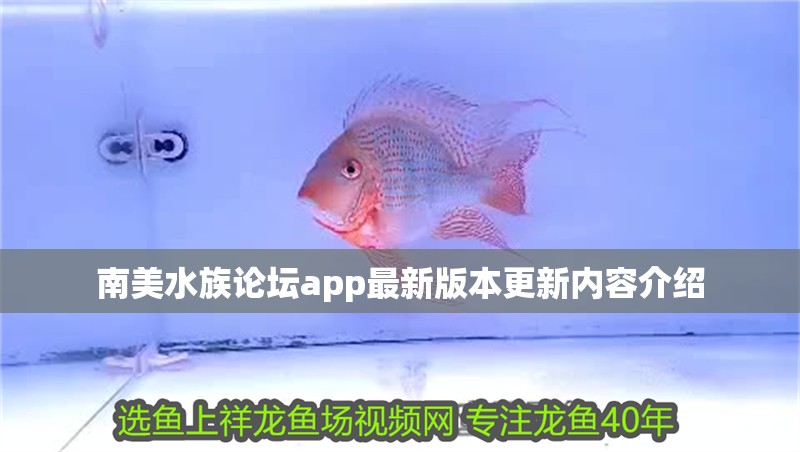 南美水族論壇app最新版本更新內容介紹