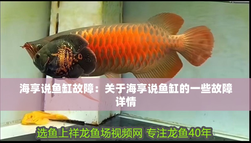 海享說魚缸故障：關于海享說魚缸的一些故障詳情