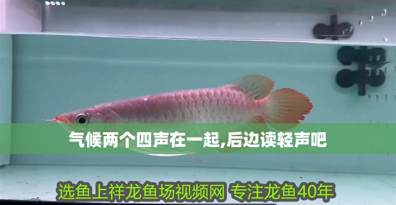 氣候兩個四聲在一起,后邊讀輕聲吧