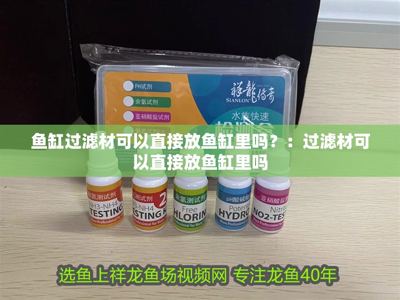 魚缸過濾材可以直接放魚缸里嗎？：過濾材可以直接放魚缸里嗎