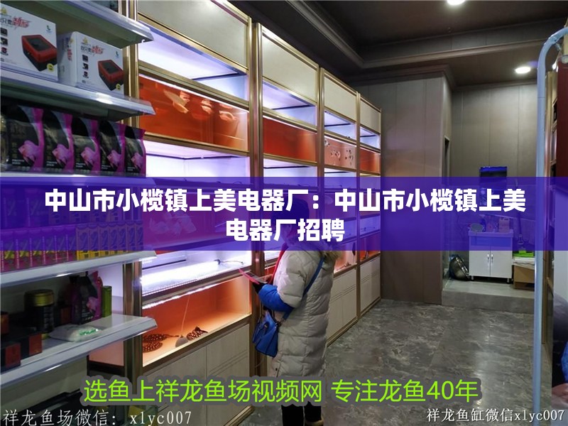 <strong><mark>中山</mark></strong>市小欖鎮上美電器廠：<strong><mark>中山</mark></strong>市小欖鎮上美電器廠招聘