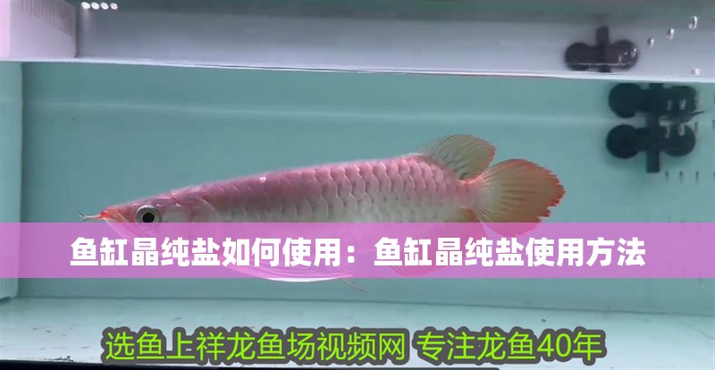 魚缸晶純鹽如何使用：魚缸晶純鹽使用方法