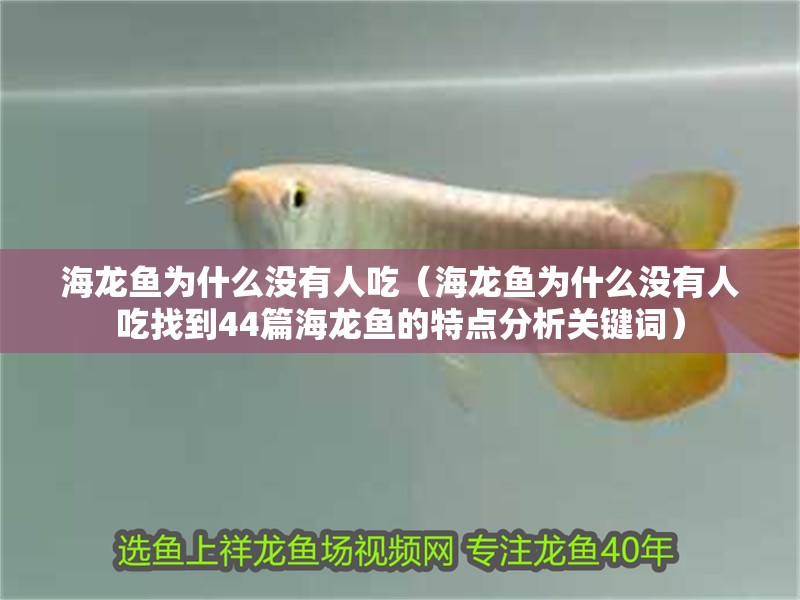 海龍魚為什么沒有人吃（海龍魚為什么沒有人吃找到44篇海龍魚的特點分析關鍵詞）