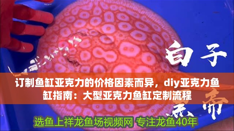 訂制魚缸亞克力的價格因素而異，diy亞克力魚缸指南：大型亞克力魚缸定制流程