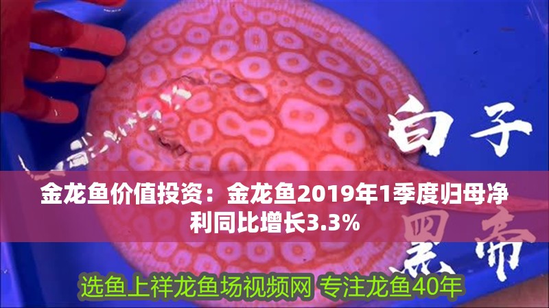 金龍魚價值投資：金龍魚2019年1季度歸母凈利同比增長3.3%