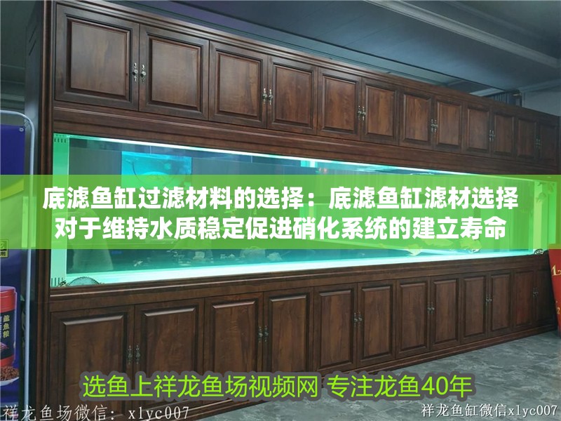 底濾魚缸過濾材料的選擇：底濾魚缸濾材選擇對于維持水質穩定促進硝化系統的建立壽命