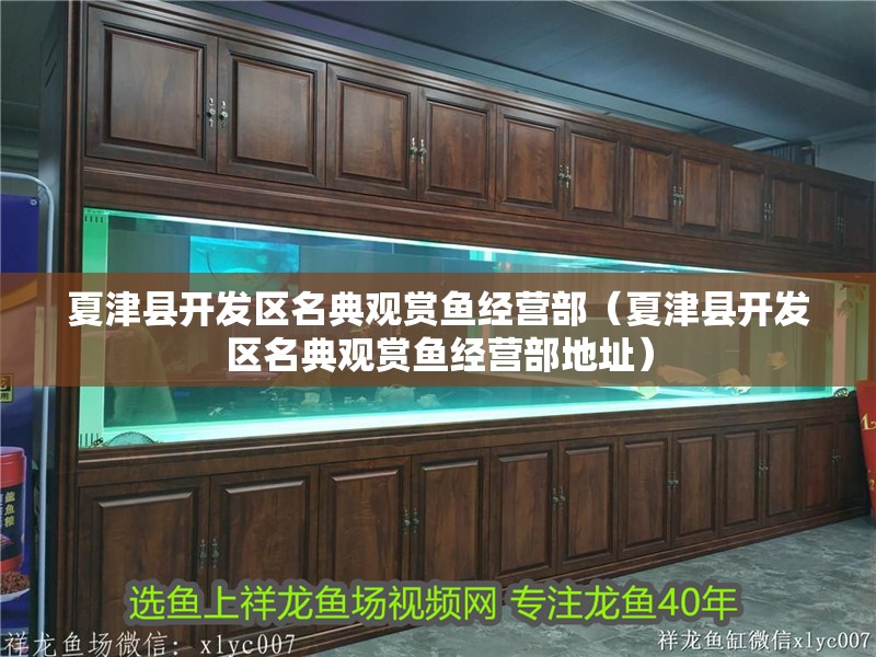 夏津縣開發區名典觀賞魚經營部（夏津縣開發區名典觀賞魚經營部地址）