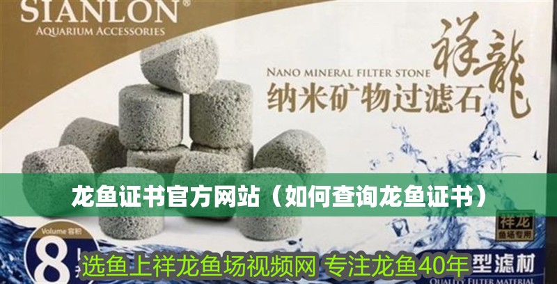 龍魚證書官方網站（如何查詢龍魚證書）
