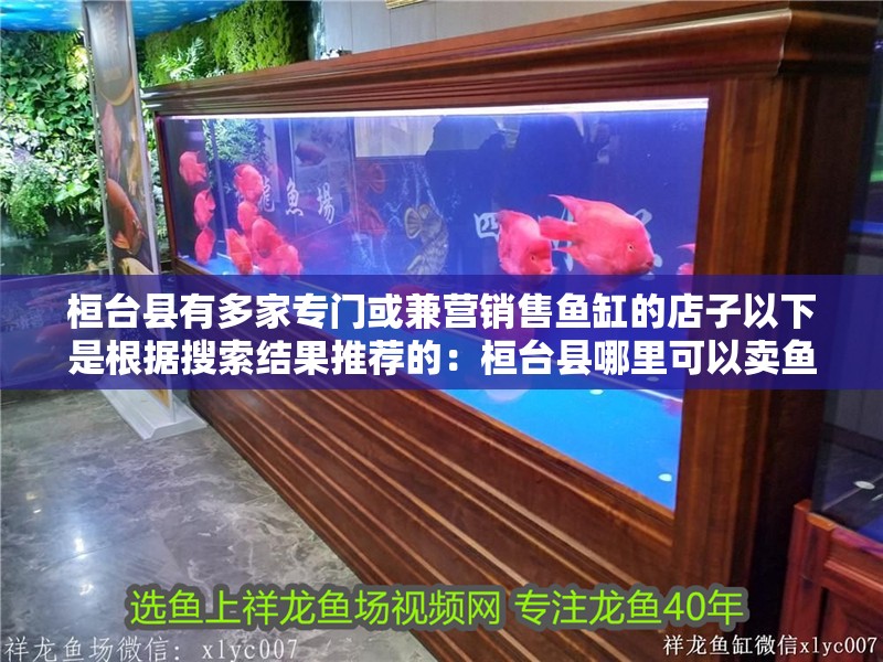 桓臺縣有多家專門或兼營銷售魚缸的店子以下是根據搜索結果推薦的：桓臺縣哪里可以賣魚缸