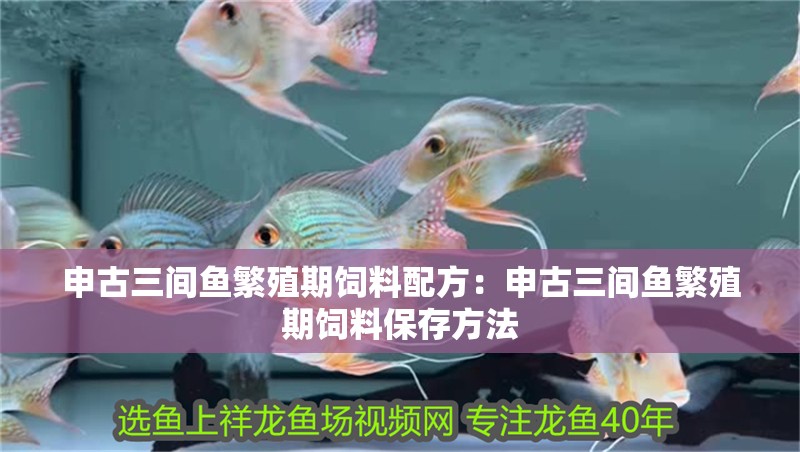 申古三間魚繁殖期飼料配方：申古三間魚繁殖期飼料保存方法