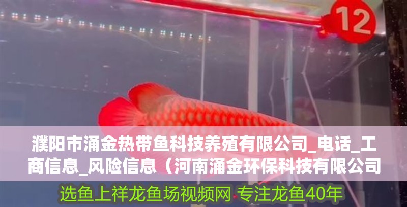 濮陽市涌金熱帶魚科技養殖有限公司_電話_工商信息_風險信息（河南涌金環保科技有限公司）