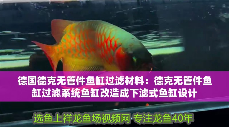 德國德克無管件魚缸過濾材料：德克無管件魚缸過濾系統魚缸改造成下濾式魚缸設計