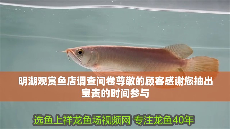 明湖觀賞魚店調查問卷尊敬的顧客感謝您抽出寶貴的時間參與