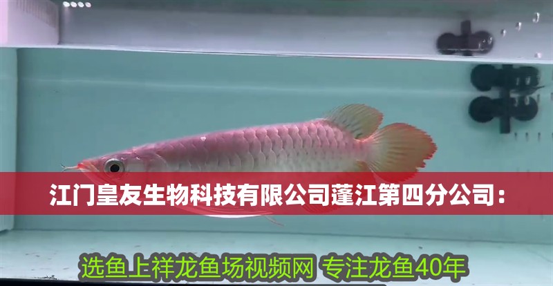 江門皇友生物科技有限公司蓬江第四分公司：