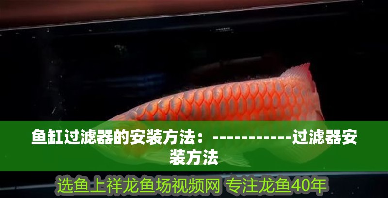 魚缸過濾器的安裝方法：-----------過濾器安裝方法
