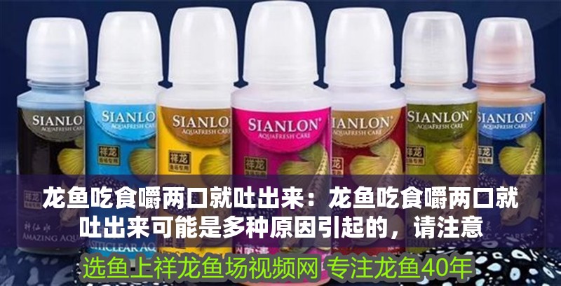 龍魚吃食嚼兩口就吐出來：龍魚吃食嚼兩口就吐出來可能是多種原因引起的，請注意