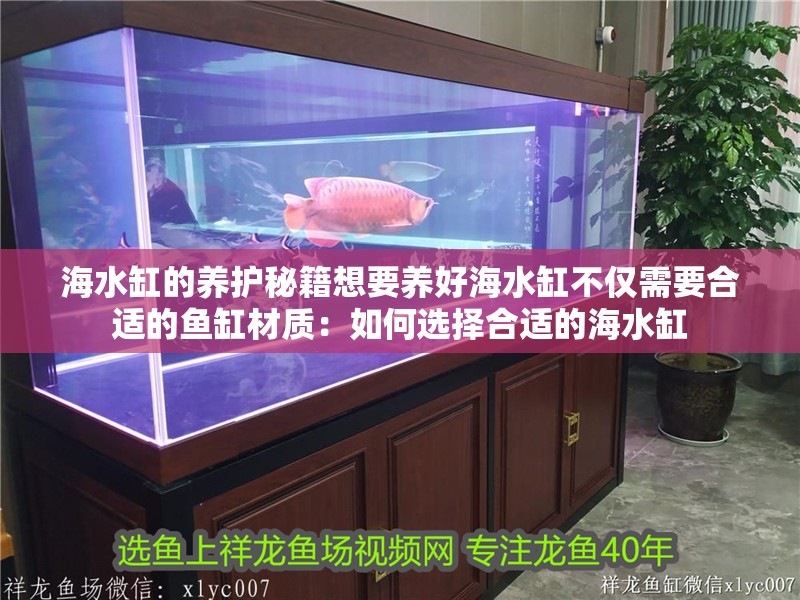 海水缸的養護秘籍想要養好海水缸不僅需要合適的魚缸材質：如何選擇合適的海水缸