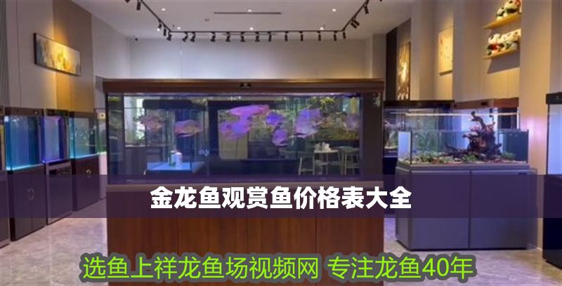 金龍魚觀賞魚價格表大全