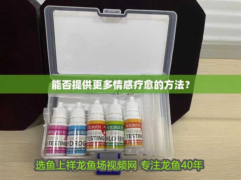 能否提供更多情感療愈的方法？